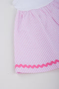 Pink Seersucker Knit Dress (1)