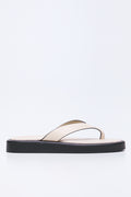 Cream Flatform Thong Sandals (1)