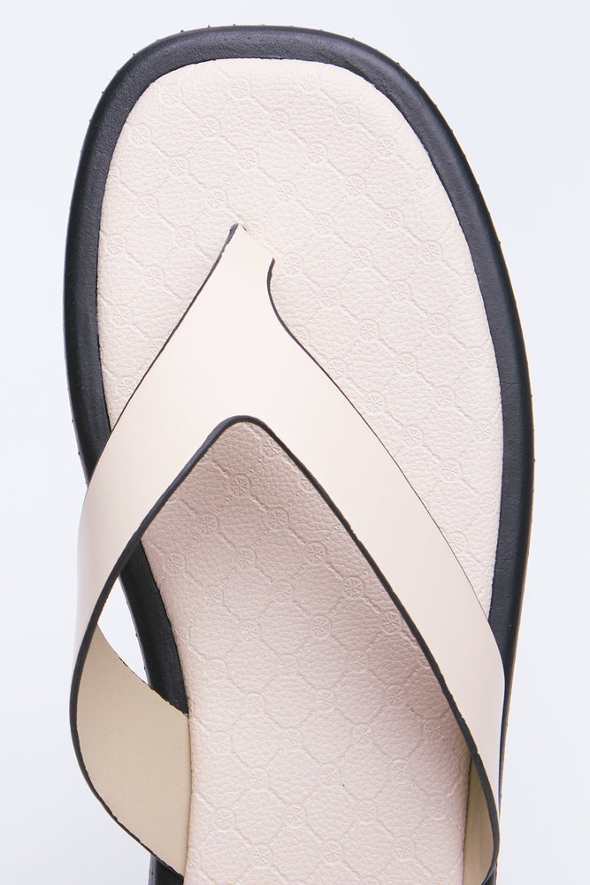 Cream Flatform Thong Sandals (4)