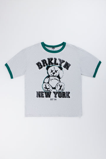 Grey Short Sleeve Graphic T-Shirt