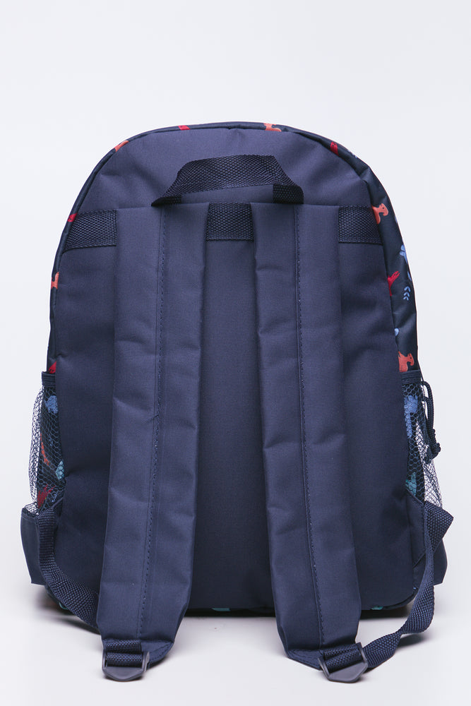 Navy Dinosaur Print Backpack (1)
