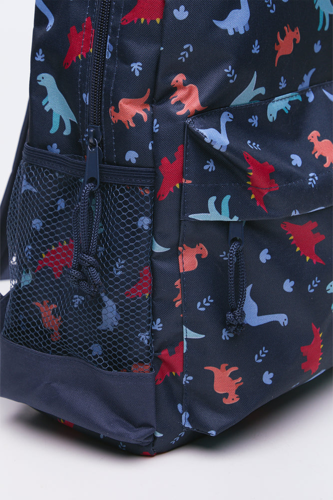 Navy Dinosaur Print Backpack (3)