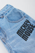 Mid Blue Mickey Mouse Denim Shorts (1)