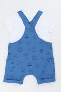 Blue Print Dungaree Set (2)