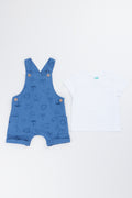 Blue Print Dungaree Set (3)
