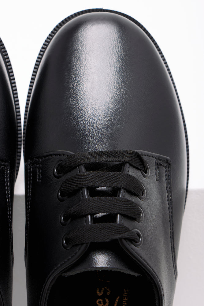 Toughees Boys School Shoes Black (4)