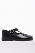 Pre Girls School Shoes Black Toughees (1)