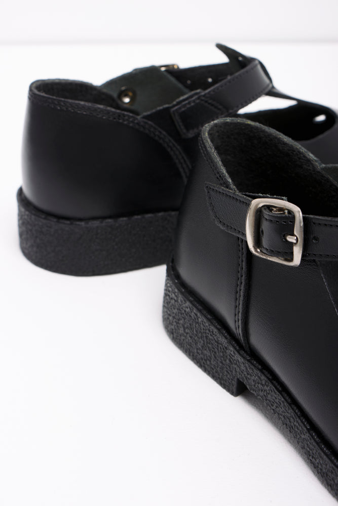 Pre Girls School Shoes Black Toughees (3)