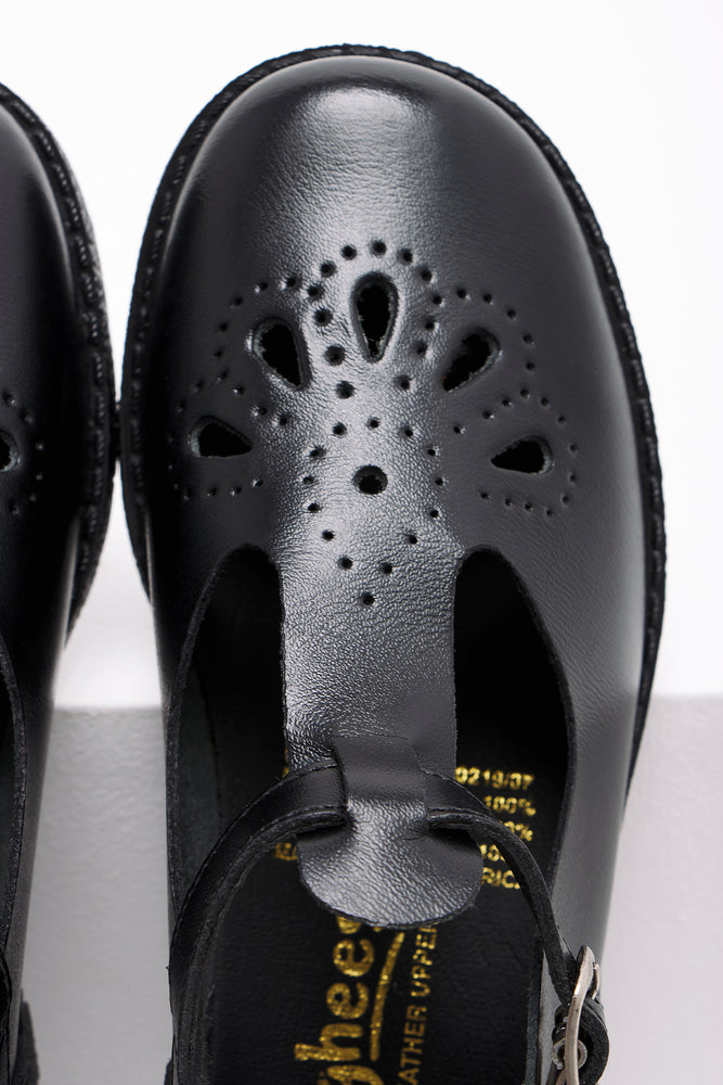 Pre Girls School Shoes Black Toughees (4)