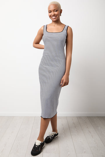 Striped Midi Dress