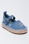 Floral Denim Espadrille Shoes