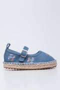 Floral Denim Espadrille Shoes (1)