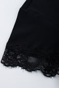 Black Lace Trim Oversized T-Shirt (2)