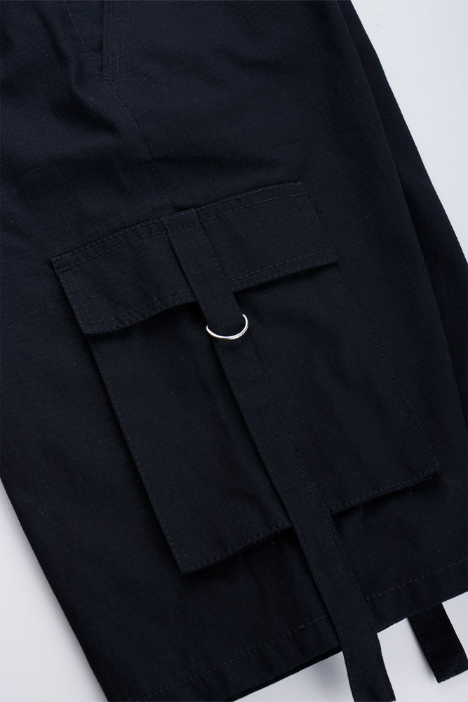Black Ripstop Cargo Shorts (1)