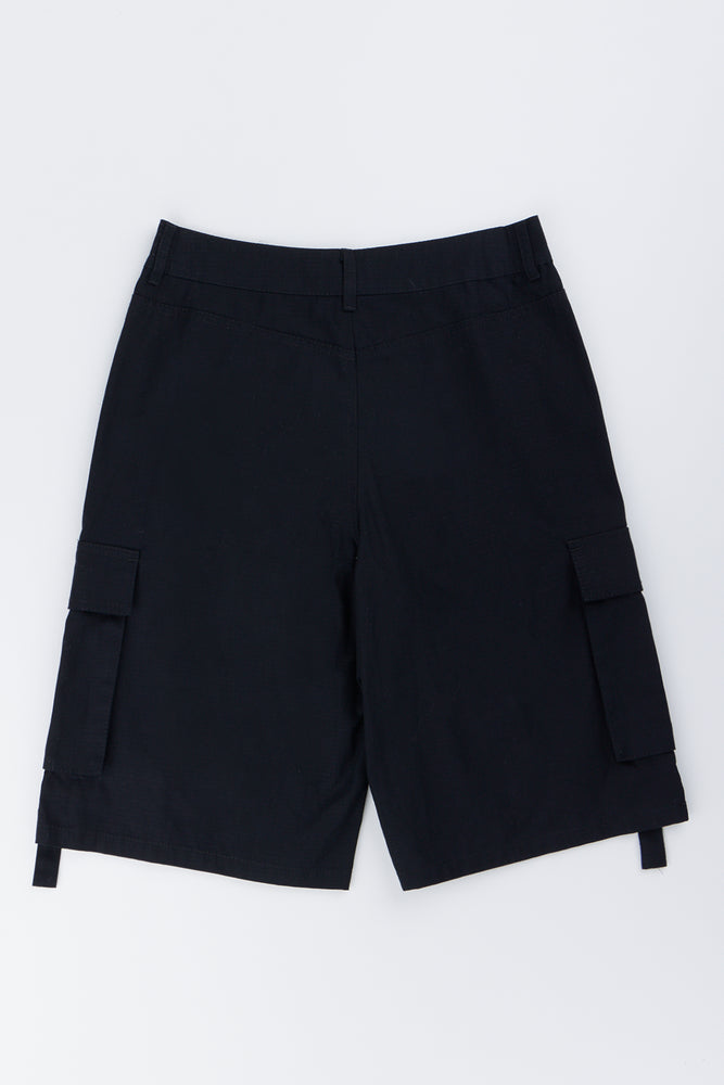 Black Ripstop Cargo Shorts (2)
