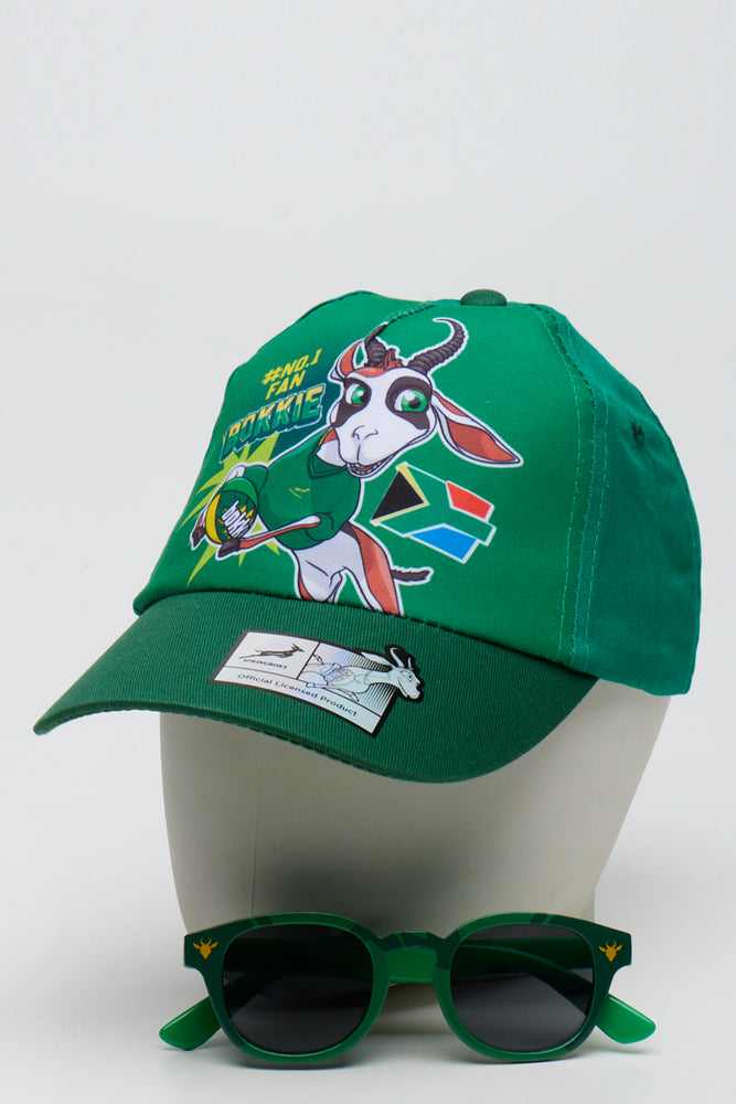 Green Bokkie Cap & Sunglasses Set