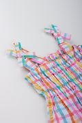 Rainbow Check Strappy Dress (1)