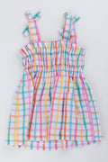 Rainbow Check Strappy Dress (2)