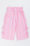 Pink Striped Poplin Pants