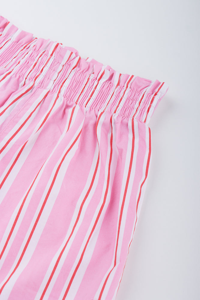 Pink Striped Poplin Pants (1)