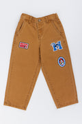 Ochre Mickey Mouse Wide Leg Pants