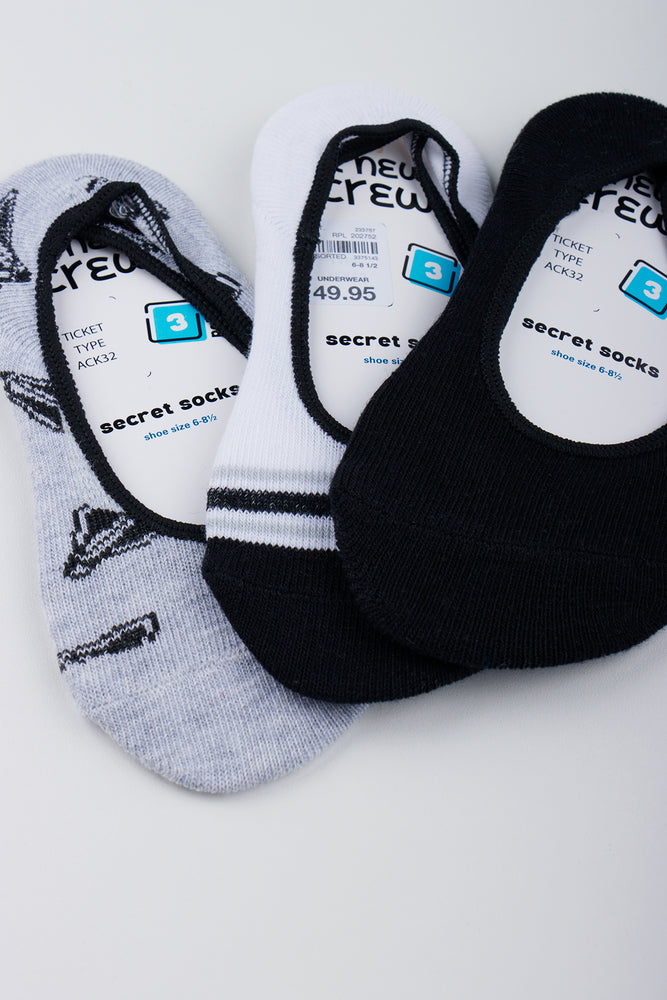 3 Pack Printed Secret Socks (1)