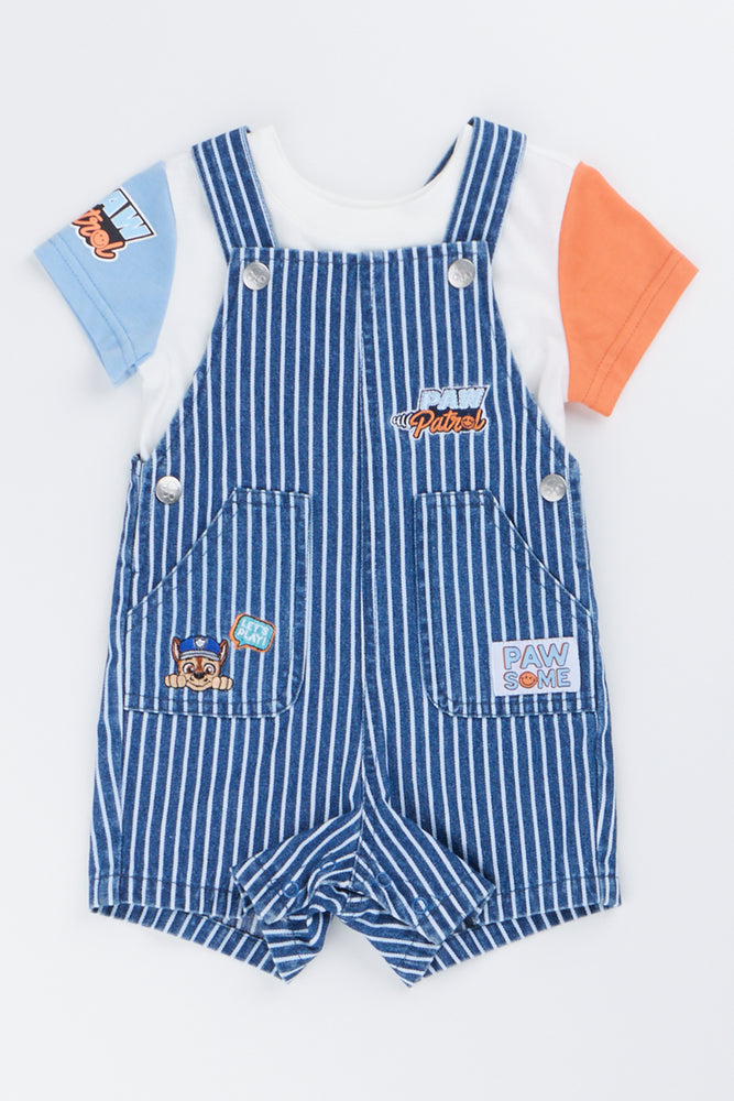 Paw Patrol Striped Dungaree Set