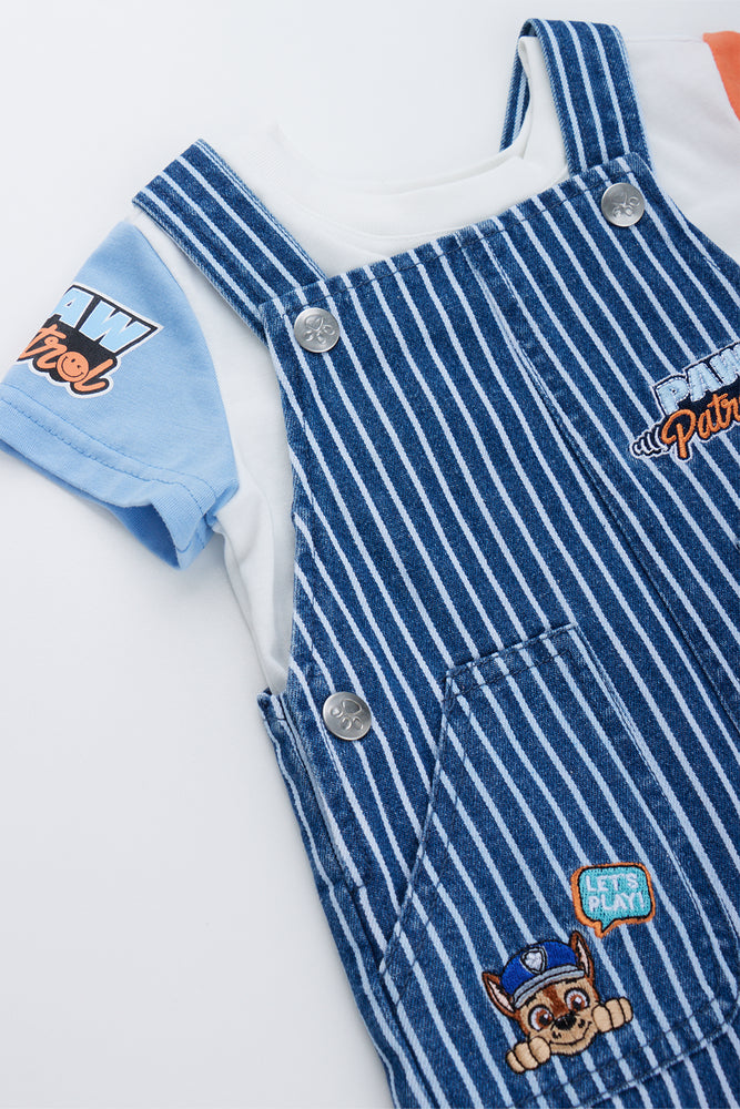 Paw Patrol Striped Dungaree Set (1)
