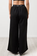 Black Scuba Wide Leg Jogger (2)
