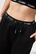 Black Scuba Wide Leg Jogger (3)