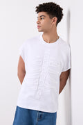 White Textured Skeleton T-Shirt
