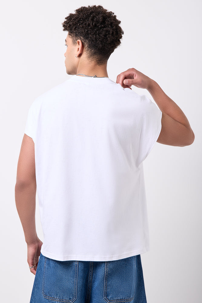 White Textured Skeleton T-Shirt (2)