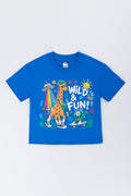 Spur Blue Graphic Print Crew Neck T-Shirt