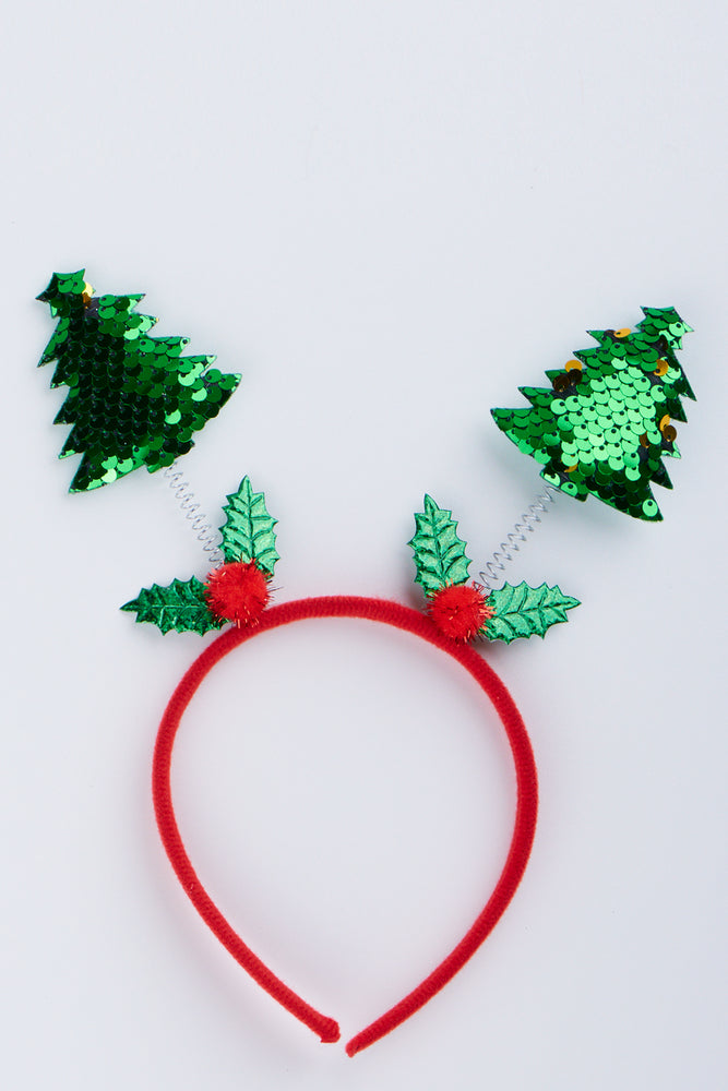 Double Christmas Tree Festive Headband