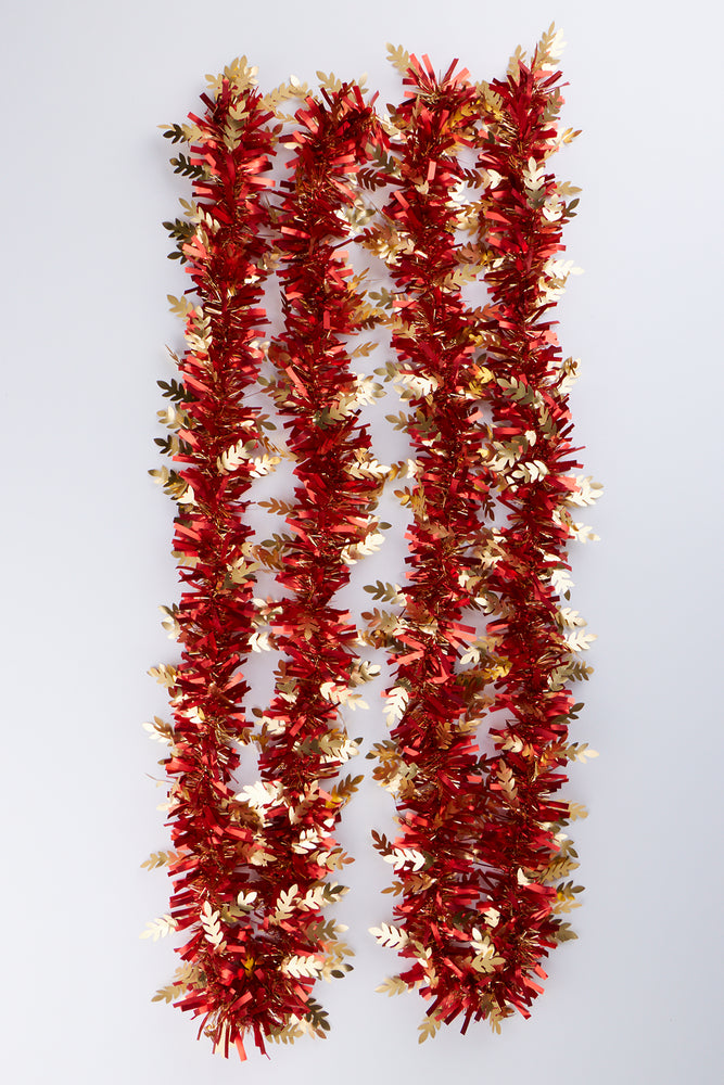 Red & Gold Festive Tinsel