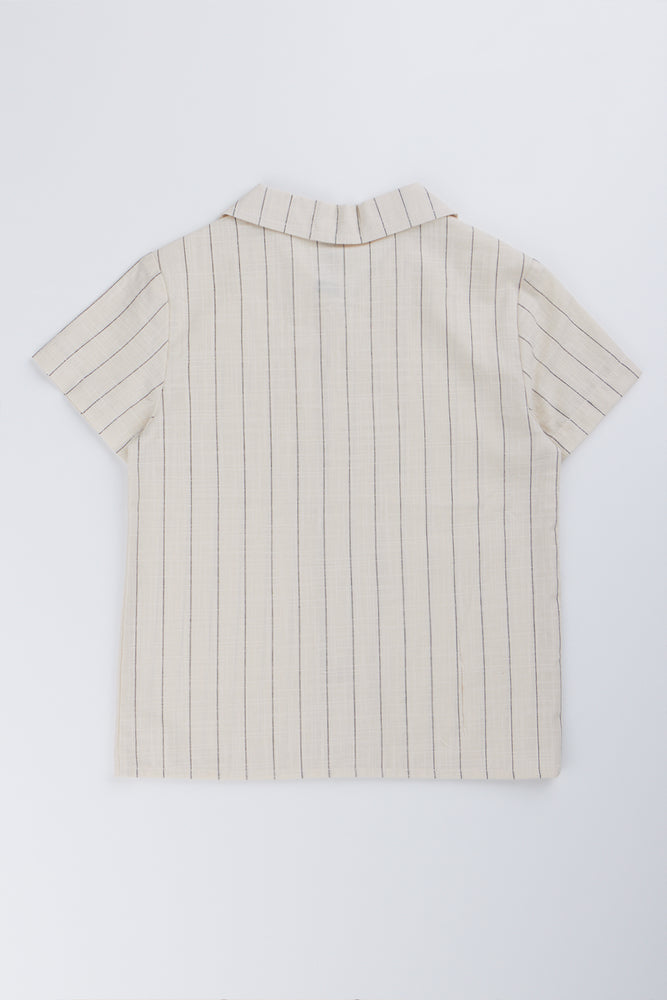Stone Striped Resort Collar Shirt (2)