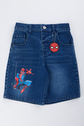 Spider-Man Dark Wash Denim Shorts