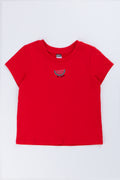 Red Short Sleeve Graphic T-Shirt
