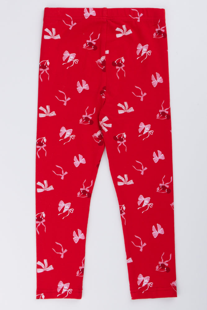 Red Cherry Print Leggings (2)