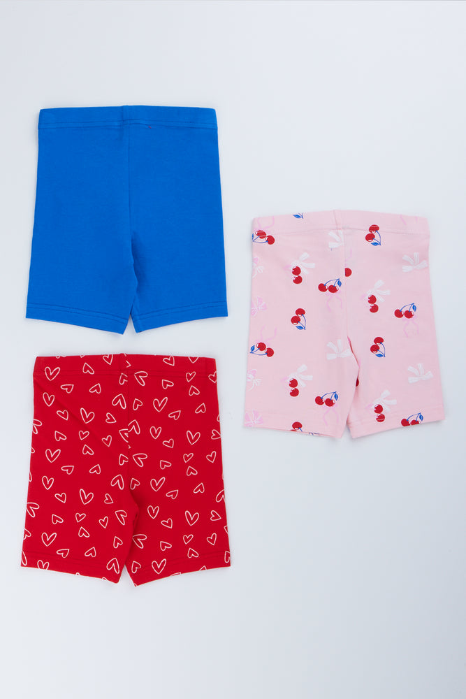 3 Pack Printed Cycle Shorts (2)