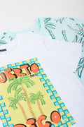 2 Pack Tropical Print T-Shirts (1)