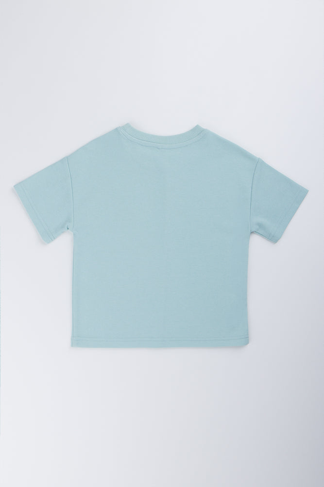Mint Textured Short Sleeve T-Shirt (2)
