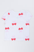 White Cherry Print Puff Sleeve T-Shirt (2)