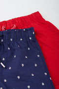 Navy & Red Woven Shorts 2 Pack (1)