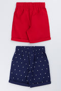 Navy & Red Woven Shorts 2 Pack (2)