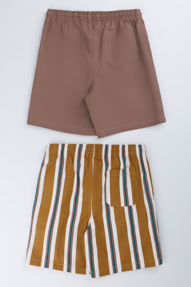 2 Pack Woven Casual Shorts (2)