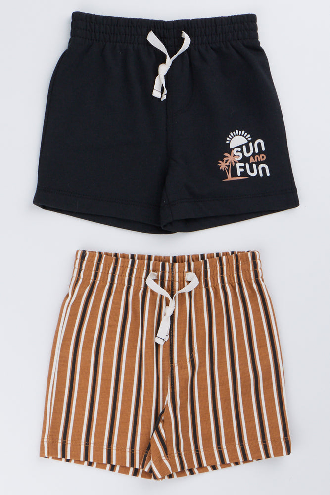 2 Pack Casual Knit Shorts