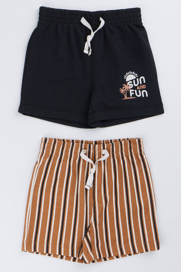 2 Pack Casual Knit Shorts