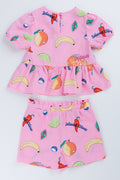 Pink Tropical Print Set (2)