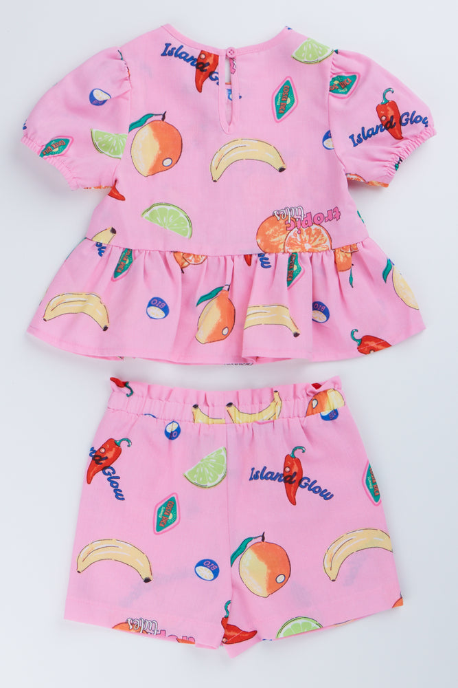 Pink Tropical Print Set (2)